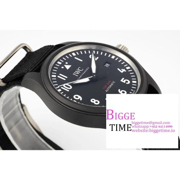 Pilot’s Watch Top Gun Black Ceramic IW326901 ZF 1:1 Best Edition on Black Nylon Strap A32111 - Image 6