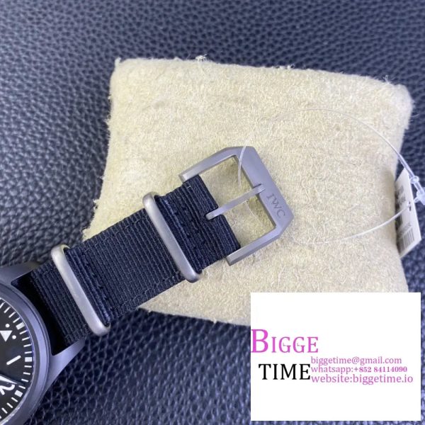 Pilot’s Watch Top Gun Black Ceramic IW326901 ZF 1:1 Best Edition on Black Nylon Strap A32111 - Image 7