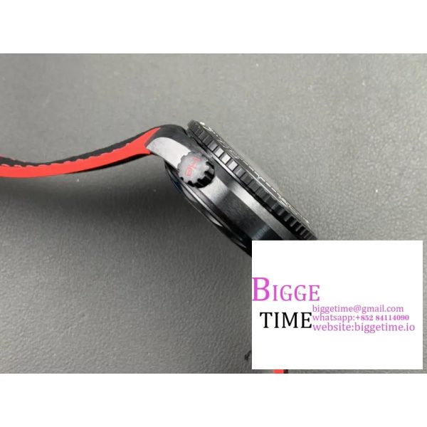 Planet Ocean 45.5mm Deep Black red Real Ceramic VSF 1:1 Best Edition on Black Nylon Strap A8906 - Image 7