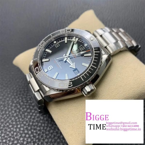 Planet Ocean 600M 39.5mm SS VSF 1:1 Best Edition Black Dial on SS Bracelet A8800 - Image 3