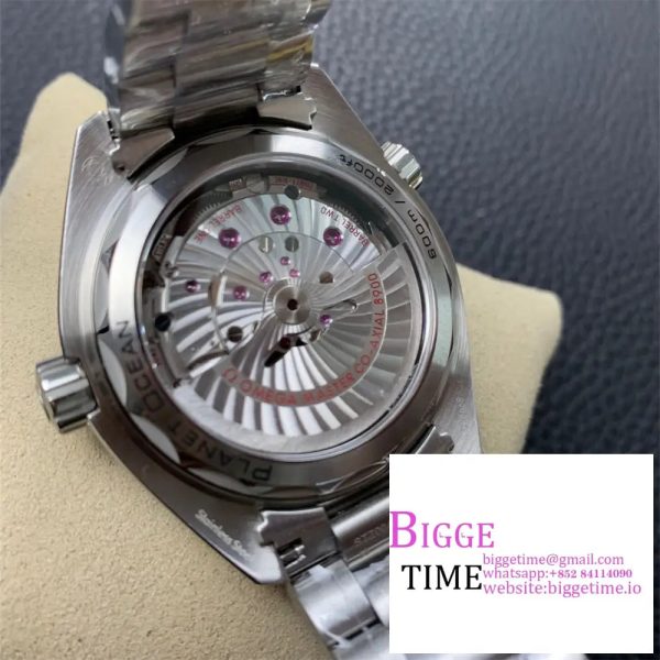 Planet Ocean 600M 39.5mm SS VSF 1:1 Best Edition Black Dial on SS Bracelet A8800 - Image 7