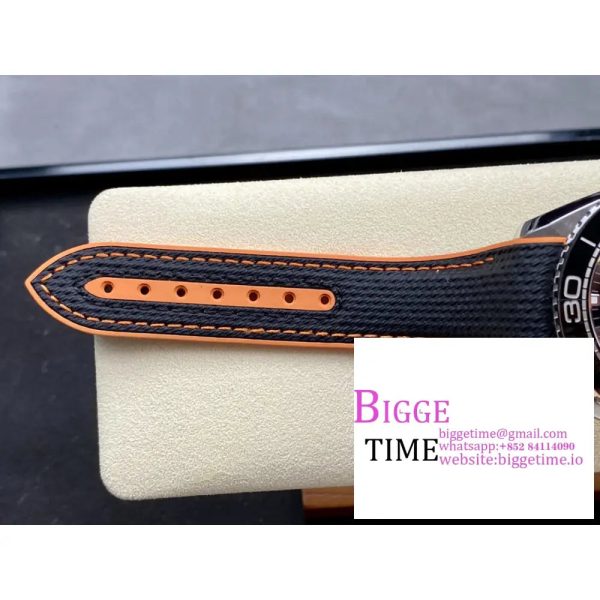 Planet Ocean 600M 43.5mm 1/4 Orange Black Dial Black Rubber Strap VSF A8900 - Image 8