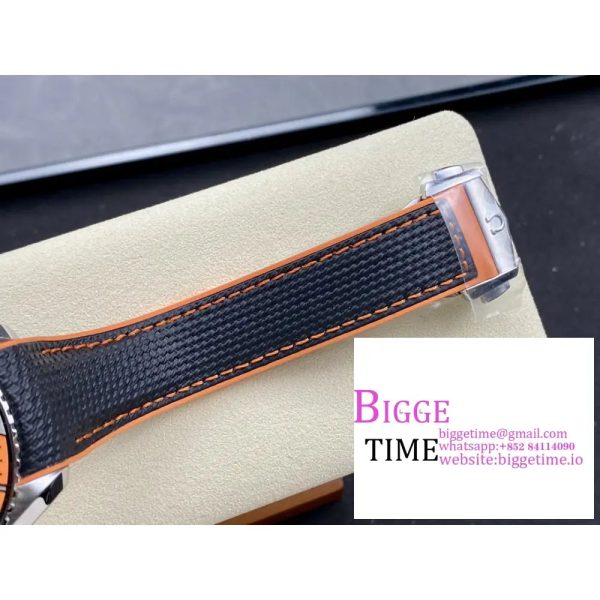Planet Ocean 600M 43.5mm 1/4 Orange Black Dial Black Rubber Strap VSF A8900 - Image 7