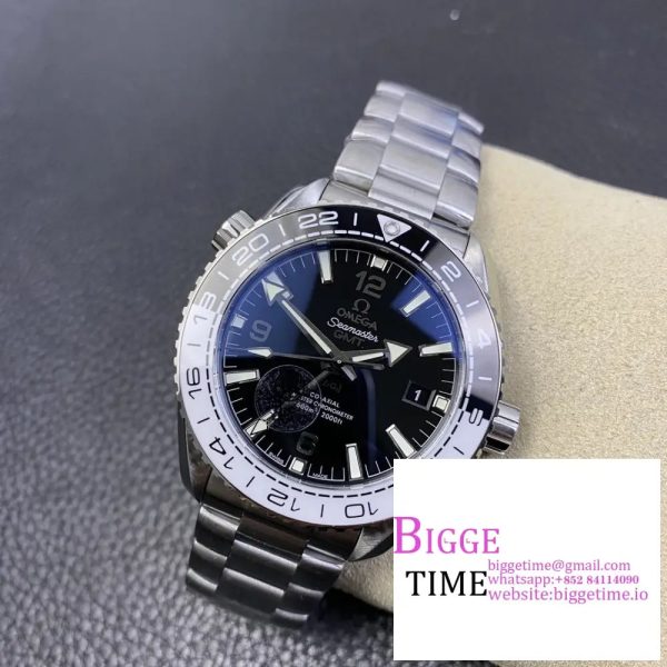 Planet Ocean 600M 'Tai Chi' GMT 43.5mm VSF 1:1 Best Edition Black/White Ceramic Bezel and Dial on SS Bracelet A8906 - Image 3