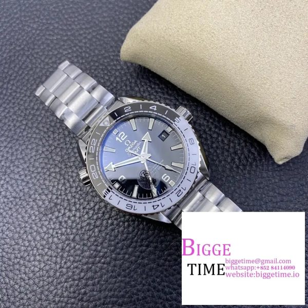 Planet Ocean 600M 'Tai Chi' GMT 43.5mm VSF 1:1 Best Edition Black/White Ceramic Bezel and Dial on SS Bracelet A8906 - Image 2