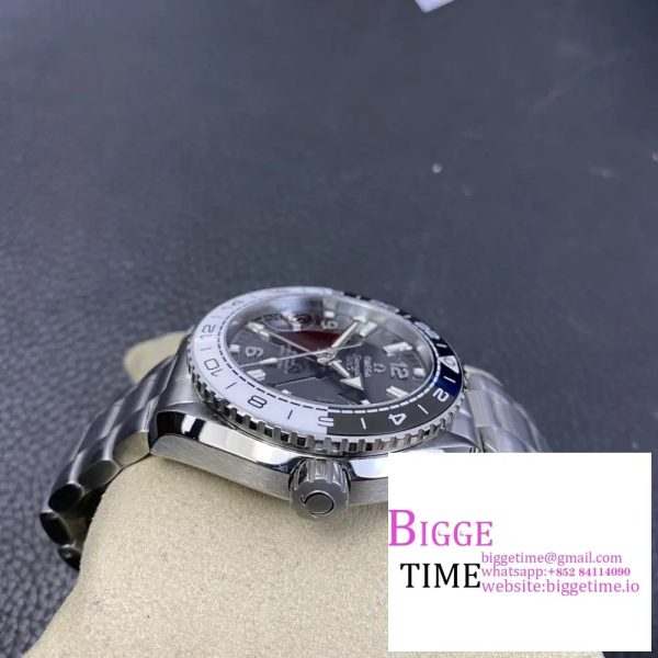 Planet Ocean 600M 'Tai Chi' GMT 43.5mm VSF 1:1 Best Edition Black/White Ceramic Bezel and Dial on SS Bracelet A8906 - Image 5