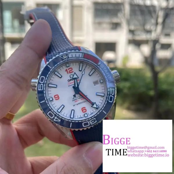 Planet Ocean  America's Cup SS VSF 1:1 Best Edition White Dial on Blue Nylon Strap A8900 - Image 2