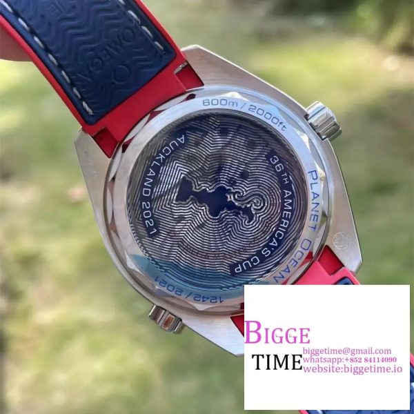Planet Ocean  America's Cup SS VSF 1:1 Best Edition White Dial on Blue Nylon Strap A8900 - Image 6