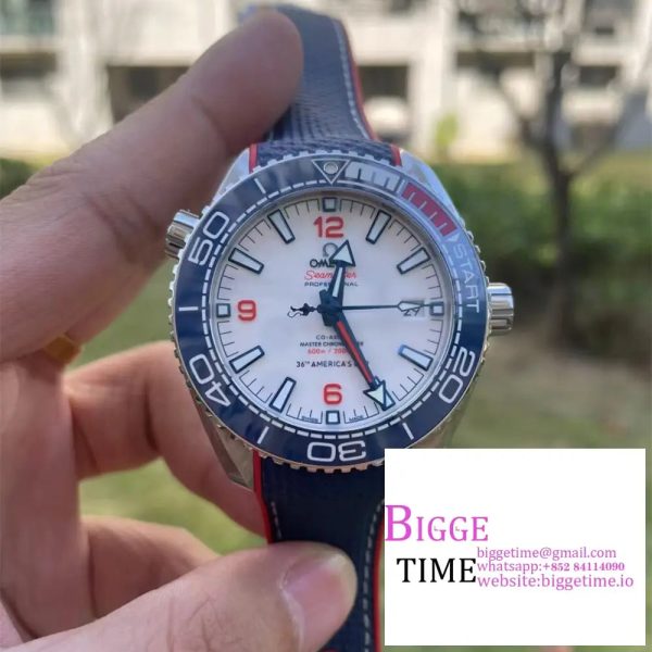 Planet Ocean  America's Cup SS VSF 1:1 Best Edition White Dial on Blue Nylon Strap A8900 - Image 3