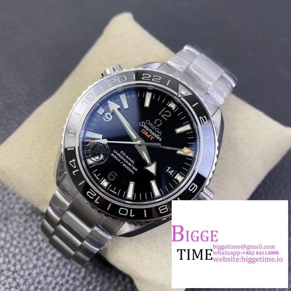 Planet Ocean Professional Ceramic Bezel 42mm 1:1 VSF Best Edition Silver Markers on SS Bracelet A8500