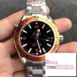 Planet Ocean Professional Orange Bezel 45.5mm 1:1 VSF Best Edition on SS Bracelet A8500