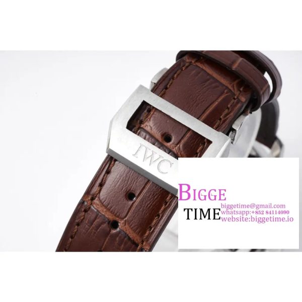 Portugieser Chronograph Edition “150 Years” IW371602 ZF 1:1 Best Edition White Dial on Brown Leather Strap A7750 (Slim Movement) - Image 8
