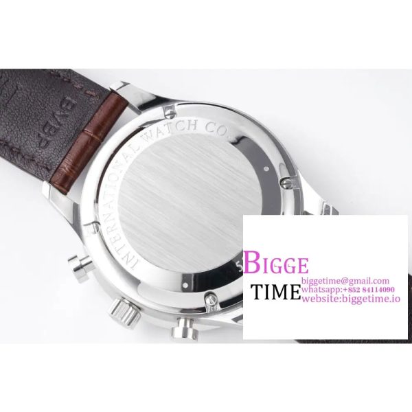 Portugieser Chronograph Edition “150 Years” IW371602 ZF 1:1 Best Edition White Dial on Brown Leather Strap A7750 (Slim Movement) - Image 9