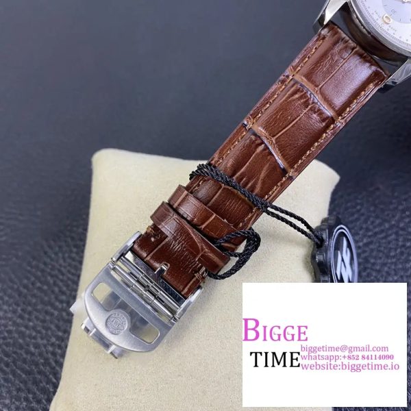 Portugieser Chronograph Edition “150 Years” IW371602 ZF 1:1 Best Edition White Dial on Brown Leather Strap A7750 (Slim Movement) - Image 8