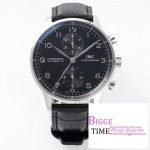 Portuguese Chrono IW371609 ZF 1:1 Best Edition Black Dial on Black Leather Strap A69355