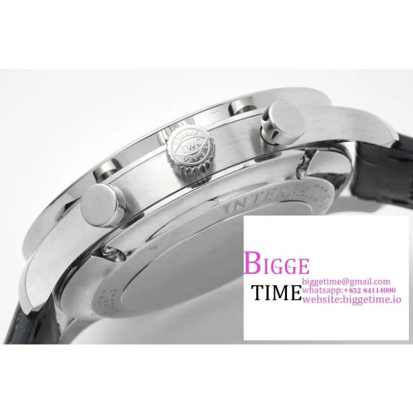 Portuguese Chrono IW371609 ZF 1:1 Best Edition Black Dial on Black Leather Strap A69355 - Image 6