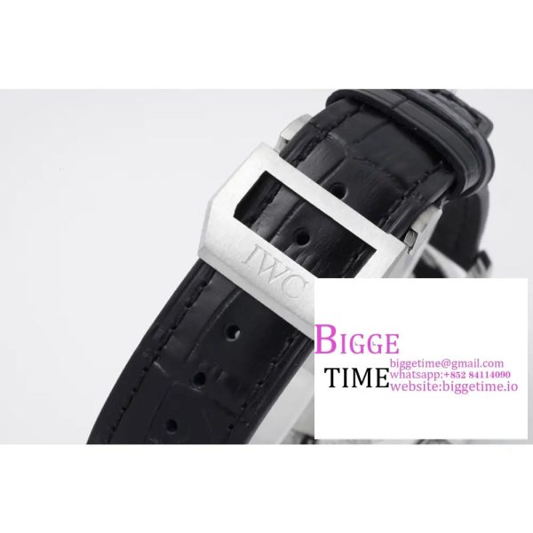 Portuguese Chrono IW371609 ZF 1:1 Best Edition Black Dial on Black Leather Strap A69355 - Image 9
