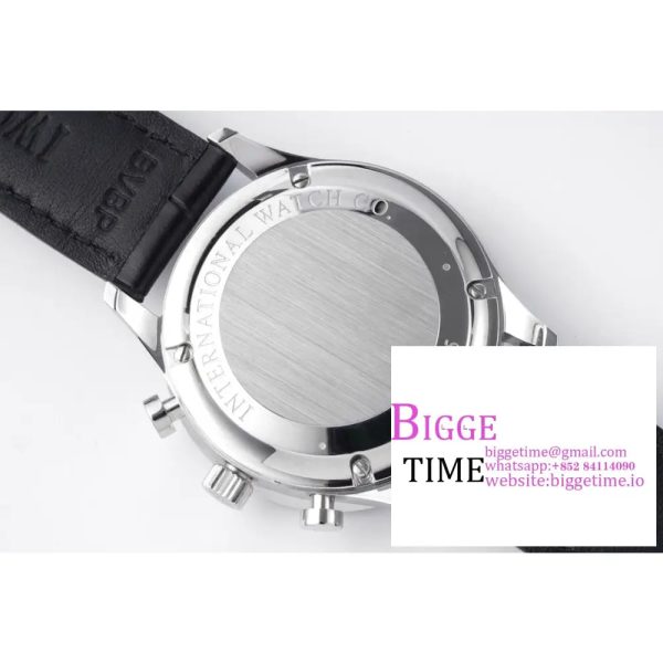Portuguese Chrono IW371609 ZF 1:1 Best Edition Black Dial on Black Leather Strap A69355 - Image 8