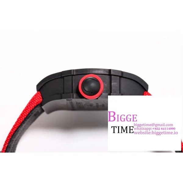 RM027 Tourbillon NTPT Skeleton Dial Red Crown Red Nylon Strap RMF Tourb - Image 8