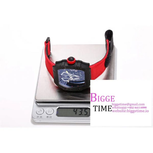 RM027 Tourbillon NTPT Skeleton Dial Red Crown Red Nylon Strap RMF Tourb - Image 6