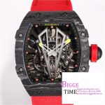 RM027 Tourbillon NTPT Skeleton Dial Red Crown Red Nylon Strap RMF Tourb