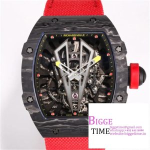 RM027 Tourbillon NTPT Skeleton Dial Red Crown Red Nylon Strap RMF Tourb