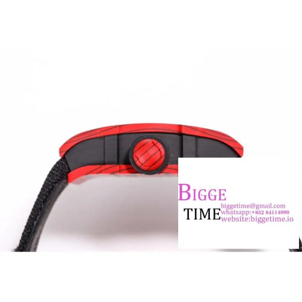 RM027 Tourbillon Red NTPT Skeleton Dial Red Crown Black Nylon Strap RMF Tourb - Image 5