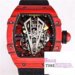 RM027 Tourbillon Red NTPT Skeleton Dial Red Crown Black Nylon Strap RMF Tourb