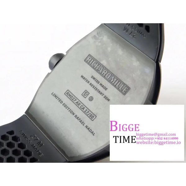 RM027 Tourbillon Titanium Skeleton Dial Black Rubber Strap EURF Tourb - Image 6