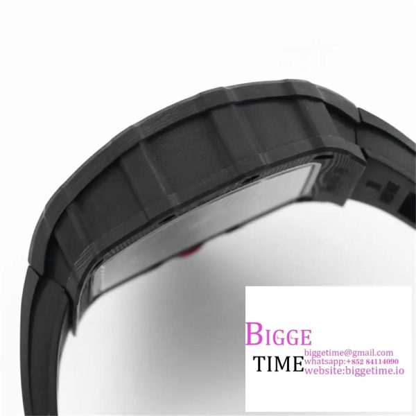 RM035-02 Real NTPT Skeleton Dial Red Crown Black Rubber Strap T+F NH05A - Image 7