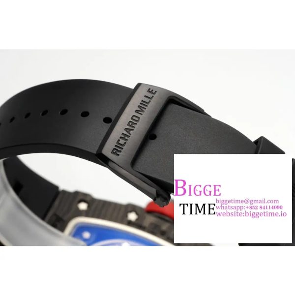 RM035-02 Real NTPT Skeleton Dial Red Crown Black Rubber Strap ZF NH05A - Image 8