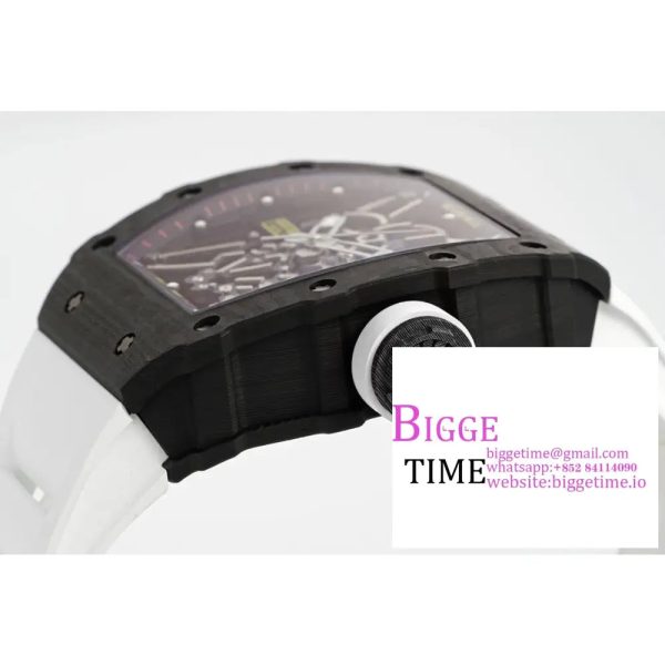RM035-02 Real NTPT Skeleton Dial White Crown White Rubber Strap ZF NH05A V3+ - Image 6
