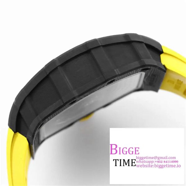 RM035-02 Real NTPT Skeleton Dial Yellow Crown Yellow Rubber Strap T+F NH05A - Image 8
