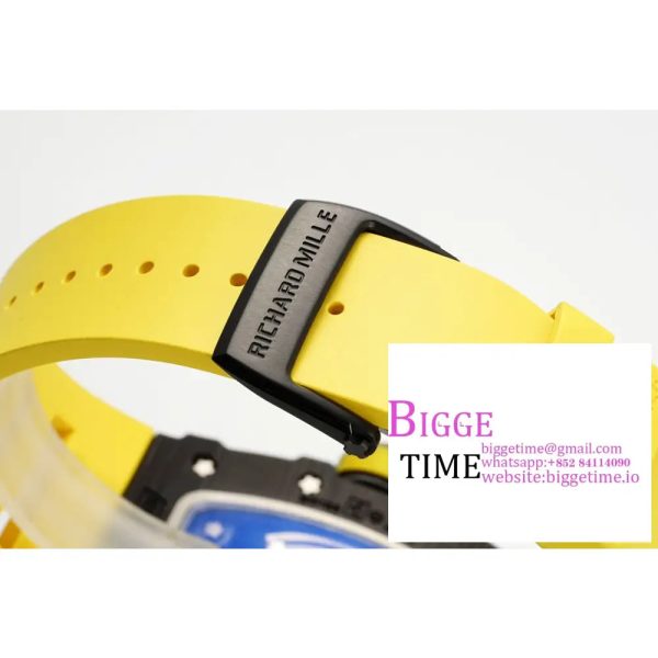 RM035-02 Real NTPT Skeleton Dial Yellow Crown Yellow Rubber Strap ZF NH05A V3+ - Image 8