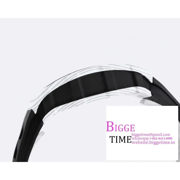 RM035 White Real NTPT Skeleton Dial Red Crown Black Rubber Strap RMF NH05A - Image 6