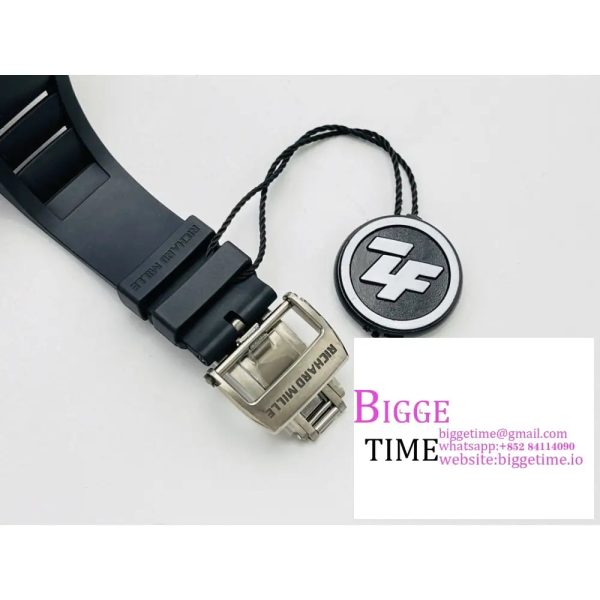RM052 Tourbillon Black PVD Skeleton Dial Black Rubber Strap ZF Tourb - Image 5