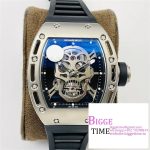 RM052 Tourbillon Black PVD Skeleton Dial Black Rubber Strap ZF Tourb