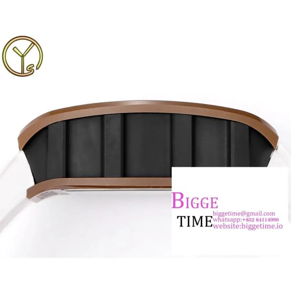 RM052 Tourbillon Brown Titanium Skeleton Dial White Rubber Strap YSF Tourb - Image 6