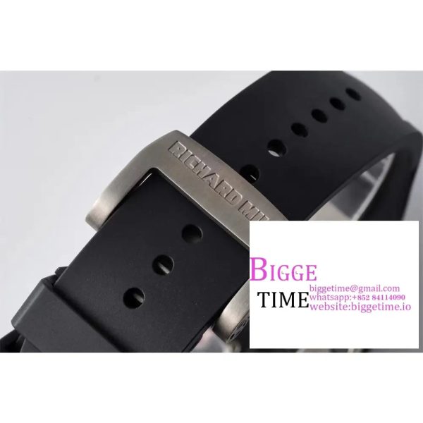 RM052 Tourbillon Silver PVD Skeleton Dial Black Rubber Strap EURF Tourb - Image 8