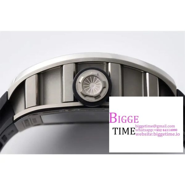 RM052 Tourbillon Silver PVD Skeleton Dial Black Rubber Strap EURF Tourb - Image 6