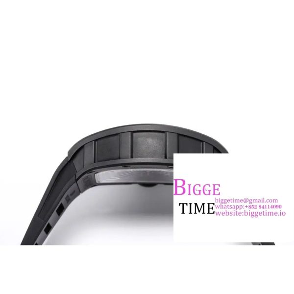 RM055 Black Ceramic Skeleton Dial Black Crown Black Rubber Strap BBRF RMUL2 - Image 9