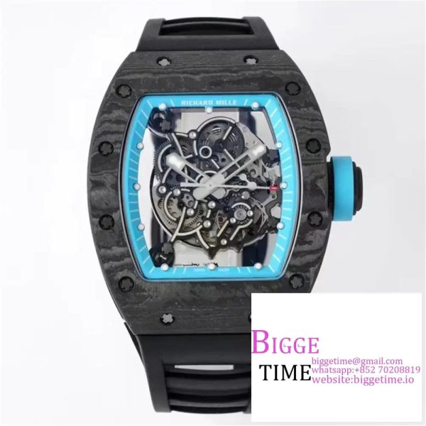 RM055 "Yas Marina Circuit" Real NTPT ZF 1:1 Best Edition on Black Rubber Strap NH05A V3