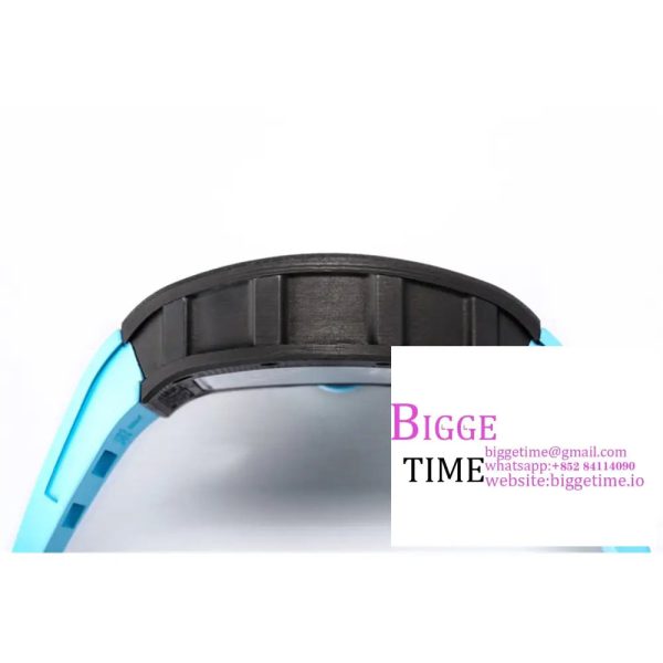 RM055 Real NTPT Skeleton Dial Blue Crown Blue Rubber Strap BBRF RMUL2 - Image 9