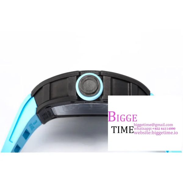 RM055 Real NTPT Skeleton Dial Blue Crown Blue Rubber Strap BBRF RMUL2 - Image 7
