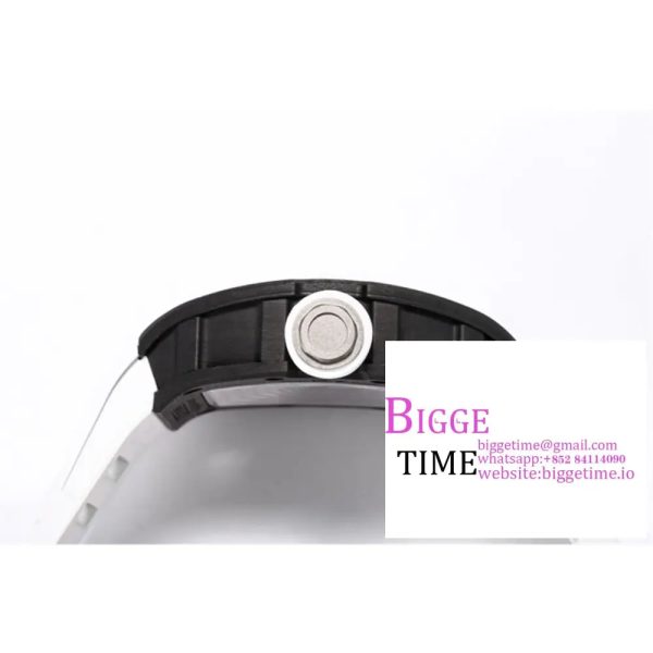 RM055 Real NTPT Skeleton Dial White Crown White Rubber Strap BBRF RMUL2 - Image 9