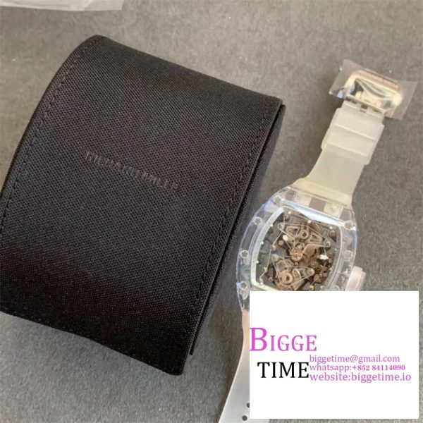 RM056 Transparent Tourbillon Skeleton Dial Transparent Rubber Strap EURF Tourb - Image 6