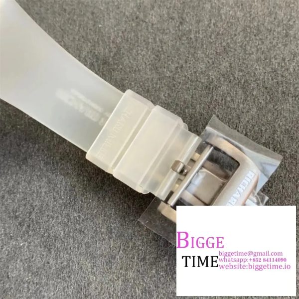 RM056 Transparent Tourbillon Skeleton Dial Transparent Rubber Strap EURF Tourb - Image 9