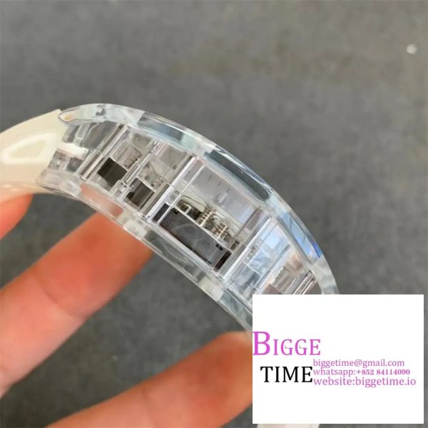 RM056 Transparent Tourbillon Skeleton Dial Transparent Rubber Strap EURF Tourb - Image 7