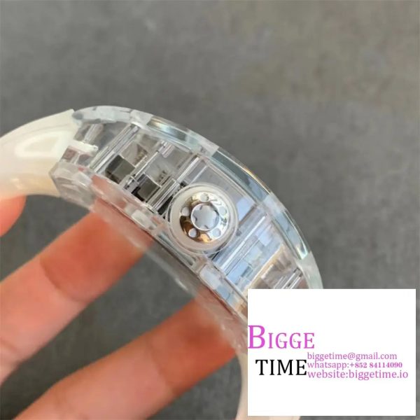 RM056 Transparent Tourbillon Skeleton Dial Transparent Rubber Strap EURF Tourb - Image 5