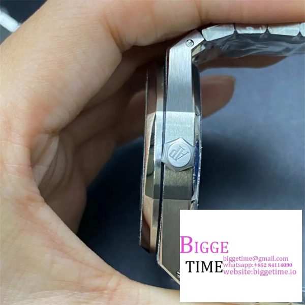 Royal Oak 15500 41mm Frosted SS/SS White Dial APSF A4302 - Image 5